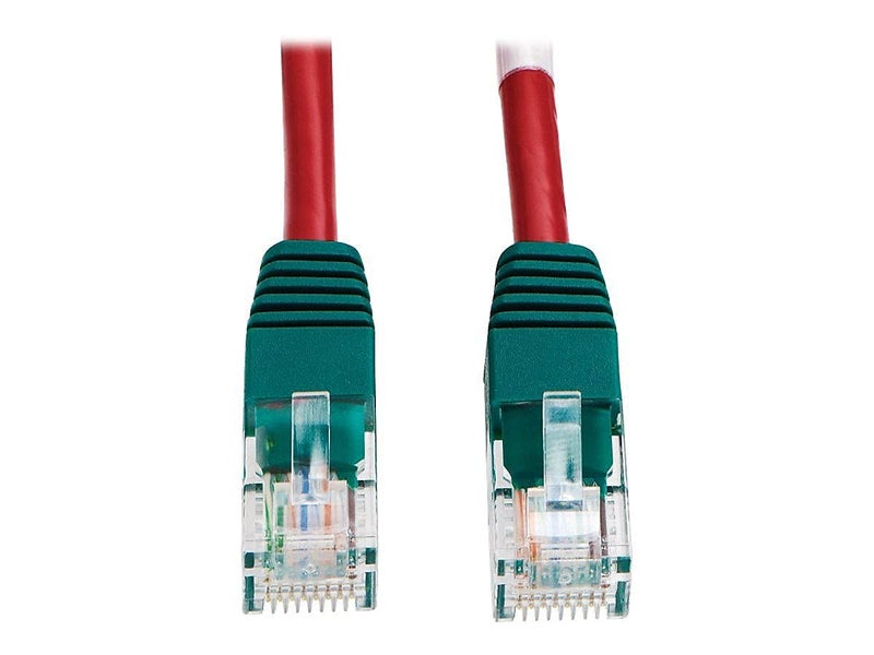 TRIPP LITE Cat5e Molded Crossover Patch Cable RJ45, M/M, Red 10-Feet (N010-010-RD)